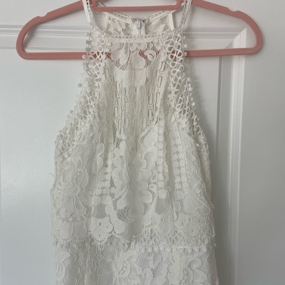 Lulus NWT Magic in the Moment White Lace Tiered Maxi Dress - Picture 8 of 9